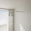 Naiture L Shaped, Corner Shower Head Extension Arm with Flange,