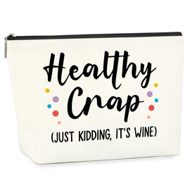 Funny TV Show Merchandise Gifts Makeup Bag Cosmetic Bag Friendship Gifts for Women Female Sister Friend Coworker Birthday Christmas Graduation Reusable Canvas Bags Zipper Makeup Bags