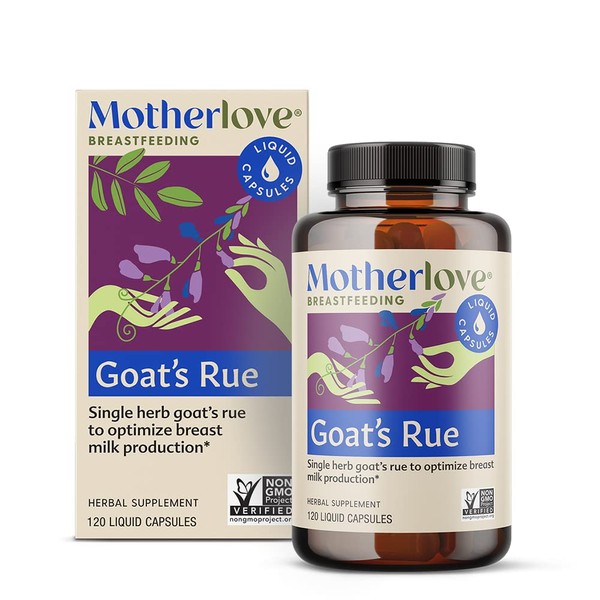 Motherlove Goat’s Rue (120 Capsule Value Size) Lactation Supplement for Breast Tissue Development & Breast Milk Supply Optimization—Non-GMO, Organic Herbs, Vegan, Kosher, Soy-Free
