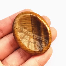 Manekieko Manekieko 1 Pcs Natural Tiger's Eye Crystal Thumb Worry Stone,Stress Relax Healing Reiki Crystal Pocket Palm Stones