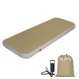 HotMax 4" Drop Stitch Air Mattress, Leak-Proof Inflatable Sleeping Pad with Hand Pump, Firm Support Portable Blow up Bed for Camping, Car, Travel&Guests, Exceptional Air Retention (75"*25.6")