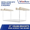 SafeRacks 4x6 Overhead Garage Storage Rack - Height Adjustable Steel
