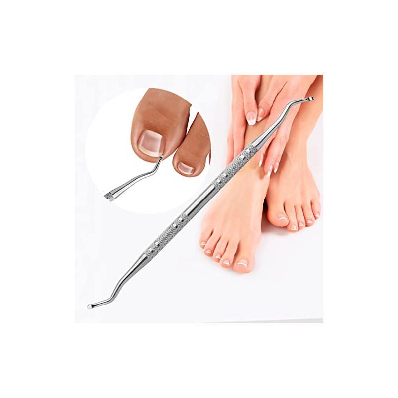 Androxeda 3 Piece Pedicure Set Double Ended Nail Tools for