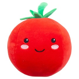 VFM - Tomato Soft Toy Food Themed Cute Plush Cuddly Yummy Soft Fluffy Stuffed Toy Plush Toy Cute Stuffed Plushie, Gifts for Birthday, Valentine's Day Chirstmas - 16cm Red