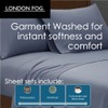 London Fog Garment Washed Solid Comforter Set Grey Microfiber 3-Piece