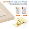 JOYDECOR 60 Pack 30 Pairs Gold Semi-Overlay 1/2 Inch Self-Close