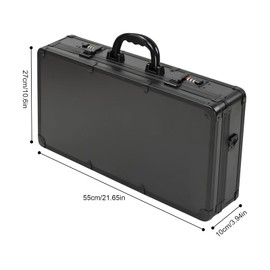 Large Barber Beauty Salon Tool Kits Storage Travel Carry Case Hair Scissors Clippers Trimmer Organizer with an Adjustable Shoulder Strap Barbers Suitcase with 3-Digit Security Number Lock Black