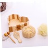 KONTONTY 1set Bath Scrubber Massager Kit Exfoliating Bath Accessories for