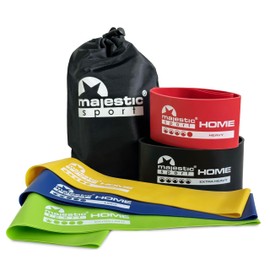 Majestic Sport Fitness Bands Set Home Mini Band (5 Pieces) Loop Bands, Resistance Bands, Exercise Bands, Crossfit, Pilates