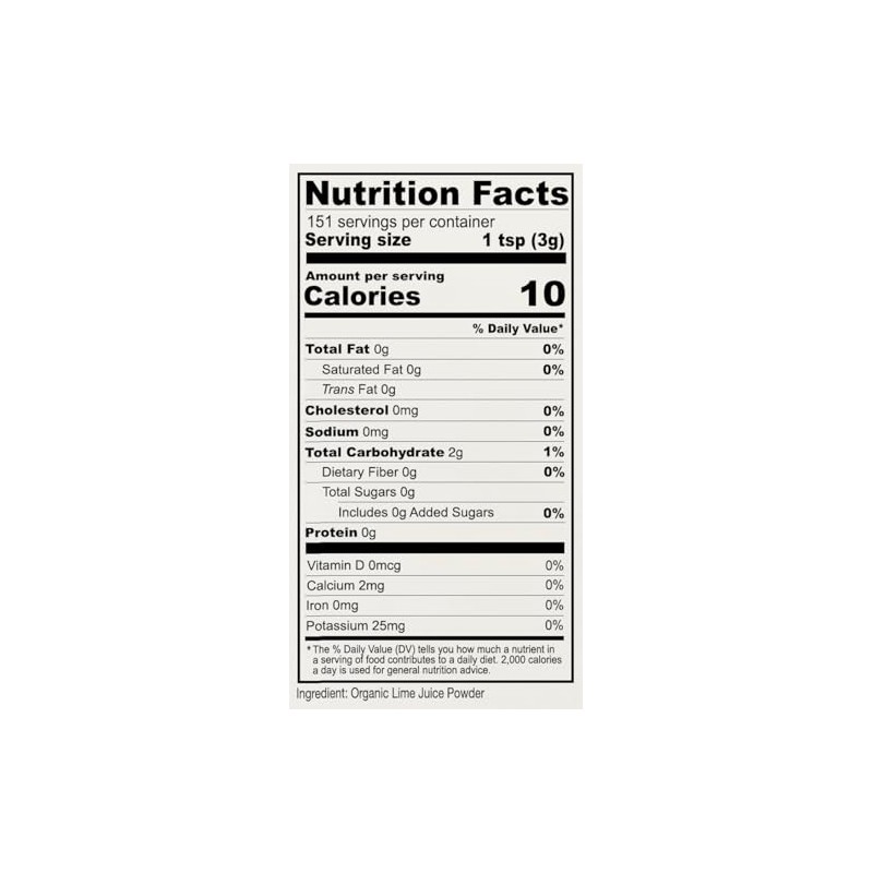 Anthony's Organic Lime Juice Powder, 1 lb, Freeze Dried, Unsweetened,