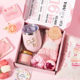16th Birthday Gifts for Girls, Happy 16th Birthday Gift Ideas Set for Daughter,Cute Unique 16 Year Old Birthday Gifts Basket Presents for Her,Best Friend Sister, Friend, Teen Girls, Granddaughter