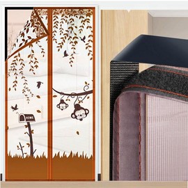 Magnetic Screen Door Mosquito Net for Entryway / Main Door Entrance Screen Door CZ Monkey 100x200 5ea