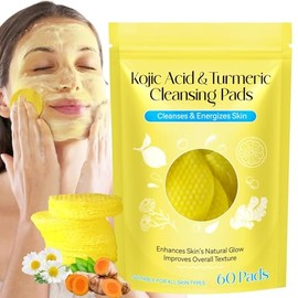 Almohadillas limpiadoras de cúrcuma para manchas oscuras, almohadillas de ácido kójico de cúrcuma, almohadillas limpiadoras de ácido kójico y cúrcuma 