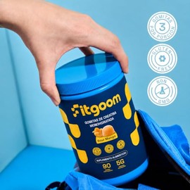Fitgoom Gomitas de Creatina Monohidratada 5g | 90 Gomitas 30 Porciones | Sin Azúcar Sin Gluten | Soporte Cognitivo y Físico | Fuerza Músculo y Enfoque