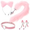 GALPADA 1Set Fox Ears and Tail Set Cat Ears and