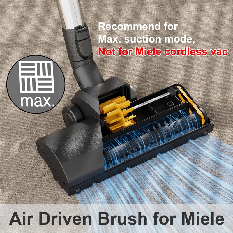 Kodahome Turbo Brush Vacuum Attachment, Compatible with Miele Canister Vacuums,