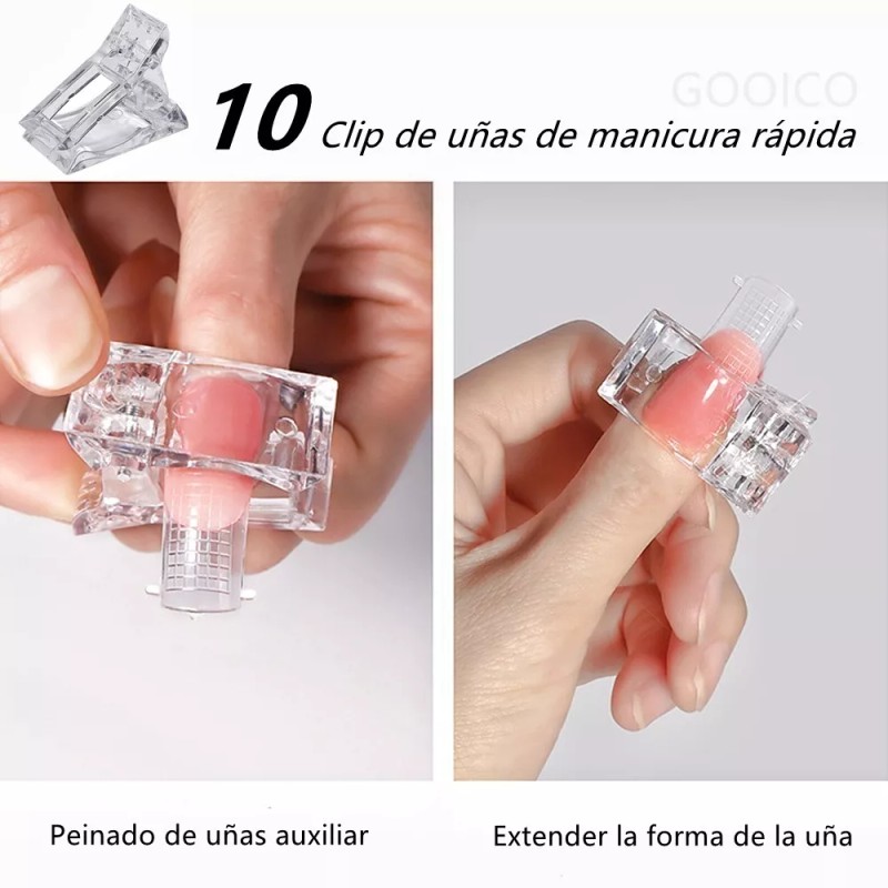 THE9SHOP 140 Accesorios De Uñas Polygel Para Manicura Moldes,tips Set