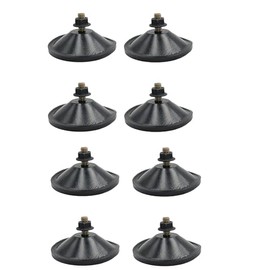 Pitertul 8Pcs Black Strong Thickened PVC Suction Cups with M6 x 14 Thread Screw Extra Strong Adhesive Glass Suction Holder