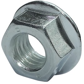 AERZETIX - C49644 - Set of 100 Hex Nuts with Flange Locking Toothing Collar Nut Flange Nut M8 Outer Diameter 17 mm - Carbon Steel Hardness 8 - Self-Locking Safety Nut - DIN 6923