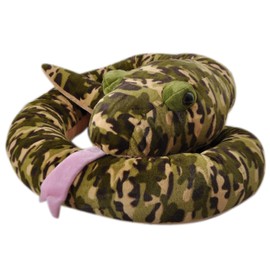 The Petting Zoo Camo Green Snake Stuffed Animal Plushie, Gifts for Kids, Wild Onez Snake Animals, Snake Plush Toy 54 Inches