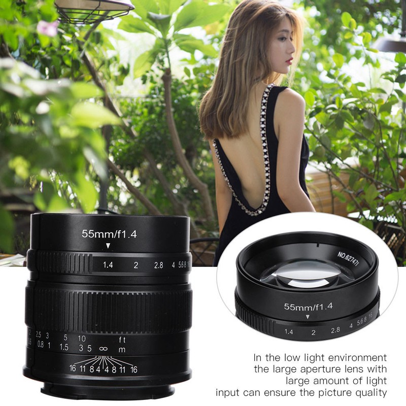 55mm F1.4 APSC Large Aperture Fixed Lens for Fuji FX