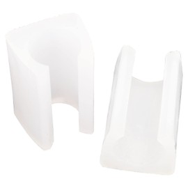 U-Shaped Plastic Chair Foot Anti-Slip and Scratch-Resistant Opening Pad Floor Glides Tubing Caps Cover(30pcs,White Applicable Round Tube:12mm-14mm)
