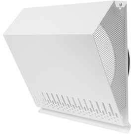 Vent Systems 10" Inch Air Supply Vent Cover with Rubber Gasket - White Galvanized Steel - Robust and Weatherproof Outdoor Air Intake Box - Duct or Surface Mounting - Rain and Snow Protection