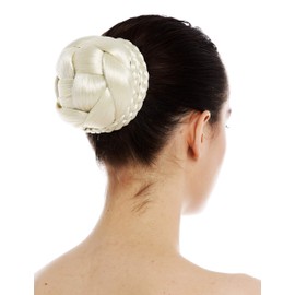 WIG ME UP - JL-3123L-613 Hairpiece Bun Hair Bun Chignon Traditional Braided Platinum Light Blonde