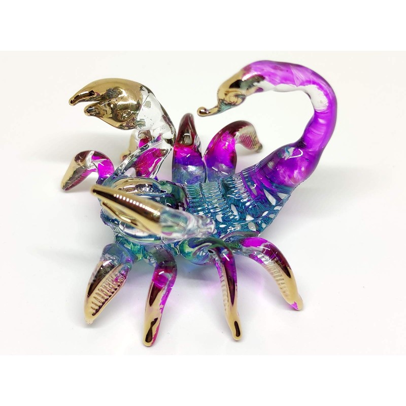 Sansukjai Scorpion Miniature Figurines Animals Hand Painted Blown Glass Art