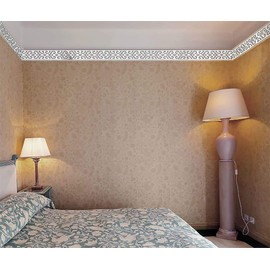 Waistline Mirror Wall Stickers, DIY Home Decor Skirting Line Stereo Acrylic Wall Decals Lace Window Border, Living Room Kitchen Background Wall Decoration Ceiling Decoration 10PCS (1, Silver)