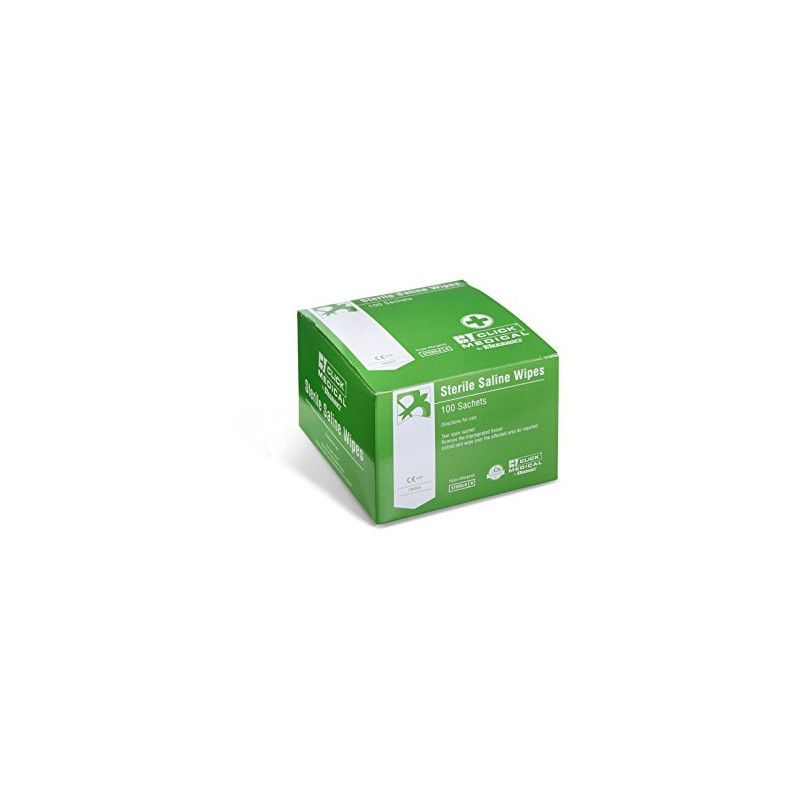 CLICK MEDICAL STERILE SALINE WIPES PACK 100
