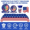 192PCS America 250 4th of July Decorations Tableware for 24