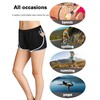 Fulbelle Pantalones cortos deportivos elásticos de doble capa para correr