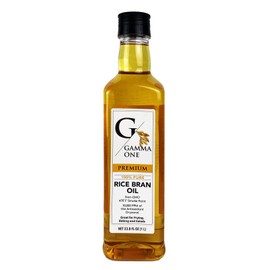 Gamma One Natural Non GMO Rice Bran Oil 33.8 Fl Oz Healthy Cooking Oil High Smoke Point