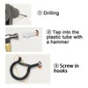 Pack of 10 stainless steel hook screws with security, eyelet