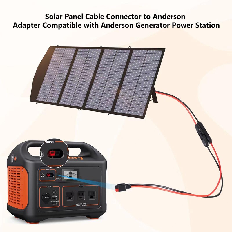 Ansoufien 10AWG Solar Panel to Anderson Connector Cable 30FT, Solar