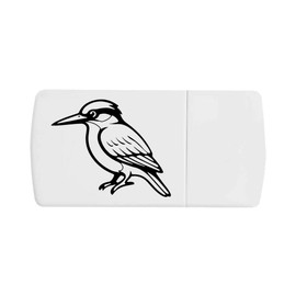 Azeeda 'Perched Kingfisher' Pill Box with Tablet Splitter (PI00037686)