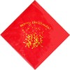 Merry Christmas Embossed Napkins 3 Ply Red