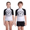 Arena Boys Unisex Jr Rash Vest S/S Graphic Top, White-Black,