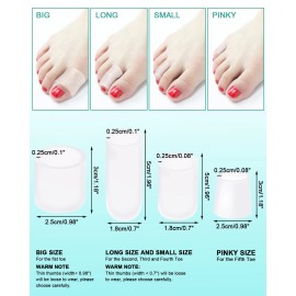 Uwbettry 16 Pack Silicone Toe Sleeves Gel Corn Protectors Cushions for Women ...