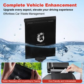 Galaledxy Garbage Bags for Car Trash Can, Roller Type Trash Can Sets of Garbage Bags, Mini Trash Bags for Car (Black)