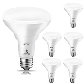 Energetic 6 Pack 75W BR30 LED Recessed Light Bulb, Dimmable, 900 Lumens, Cool White 4000K, E26 Base, Indoor Flood Light for 5/6 Inch Cans