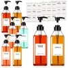 Nuogo 6 Pcs Coffee Syrup Dispenser Bottles Set 750ml, 500ml,