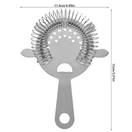 Txibi Cocktail Bar Cocktail Strainer, Stainless Steel Hawthorne Strainer 6-Inch, Commercial Quality Bartender's Supplies (1 Pack)