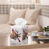 Christmas Tissue Box Holder, Christmas Cardinal Leather Tissue Box Cover