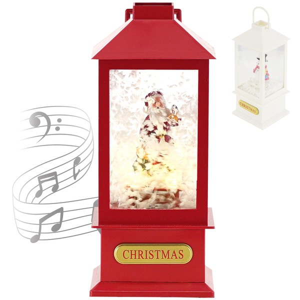 The Magic Toy Shop LED Christmas Decoration Musical Lantern, Santa