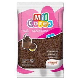 MIL CORES Confeitos Chocolate Granulado Macio 500 gr. | Confectionery Chocolate Sprinkles 1.1 lb. - Gluten Free.