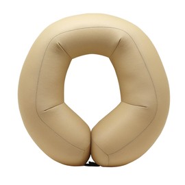 MOGU Bead Cushion, Beige, Neck Pillow, Light Brown (Total Length: Approx. 11.0 inches (28 cm), Bead Cushion