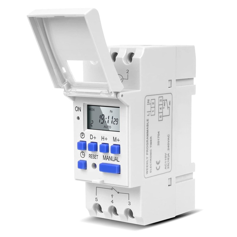 DIN Rail Digital Programmable Timer Switch, THC15A Digital Timer Switch