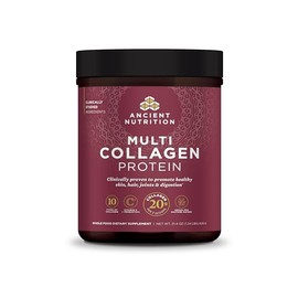 Ancient Nutrition Collagen Peptides Powder, Multi Collagen Protein, Women & Men, Vitamin C, Probiotics, Hydrolyzed Collagen, Supports Skin, Joints, Gu